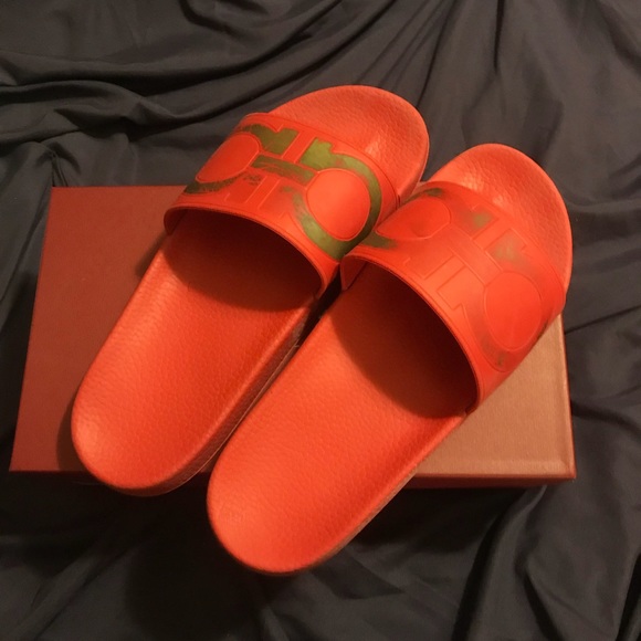 ferragamo women's pool slides