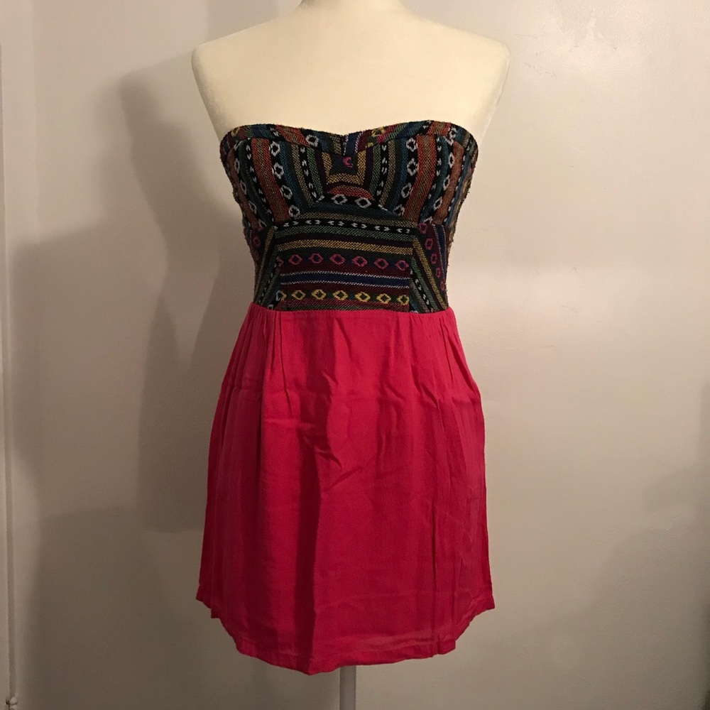 Staring at Stars Strapless Woven Top Dress