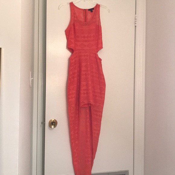 Coral side cutout dress - Picture 1 of 4