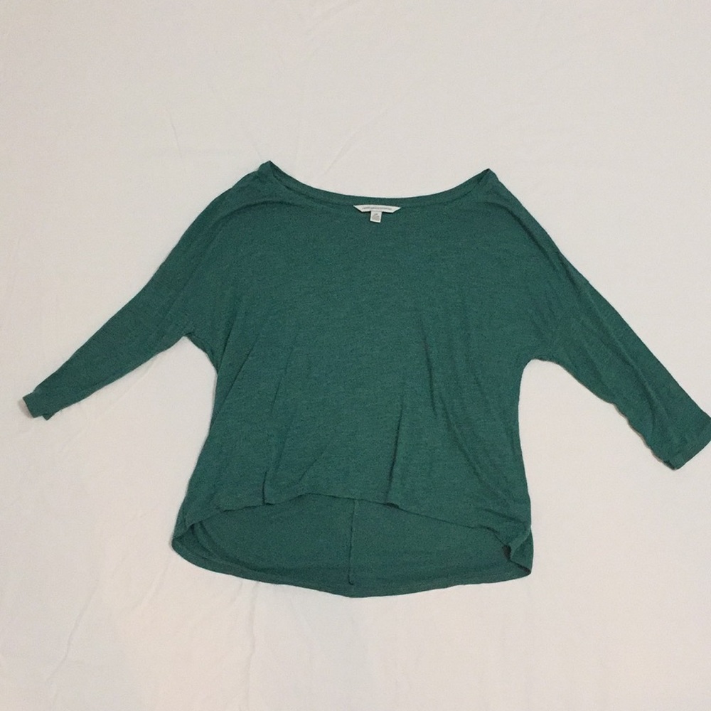 Green super soft 3/4 sleeve shirt