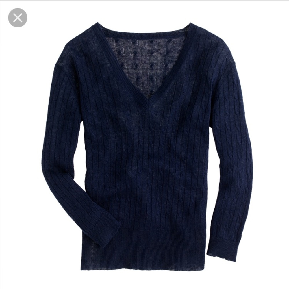 J. Crew NAVY cable knit sweater