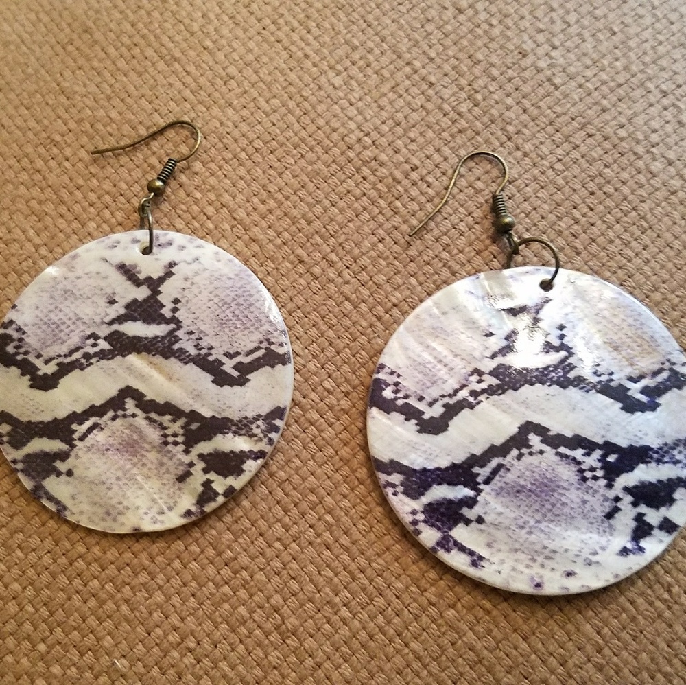 Stylish Zebra Print Earrings