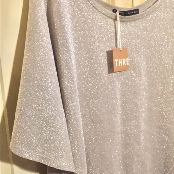 Zara Basic shimmer blouse - Picture 2 of 3
