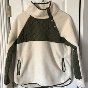 Fuzzy Button-Up Pull-Over