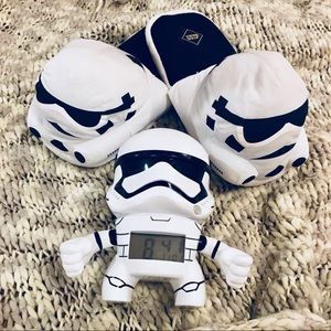 Storm Trooper Slippers and Alarm Clock