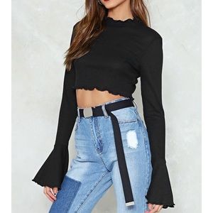 Nasty Gal crop flare top