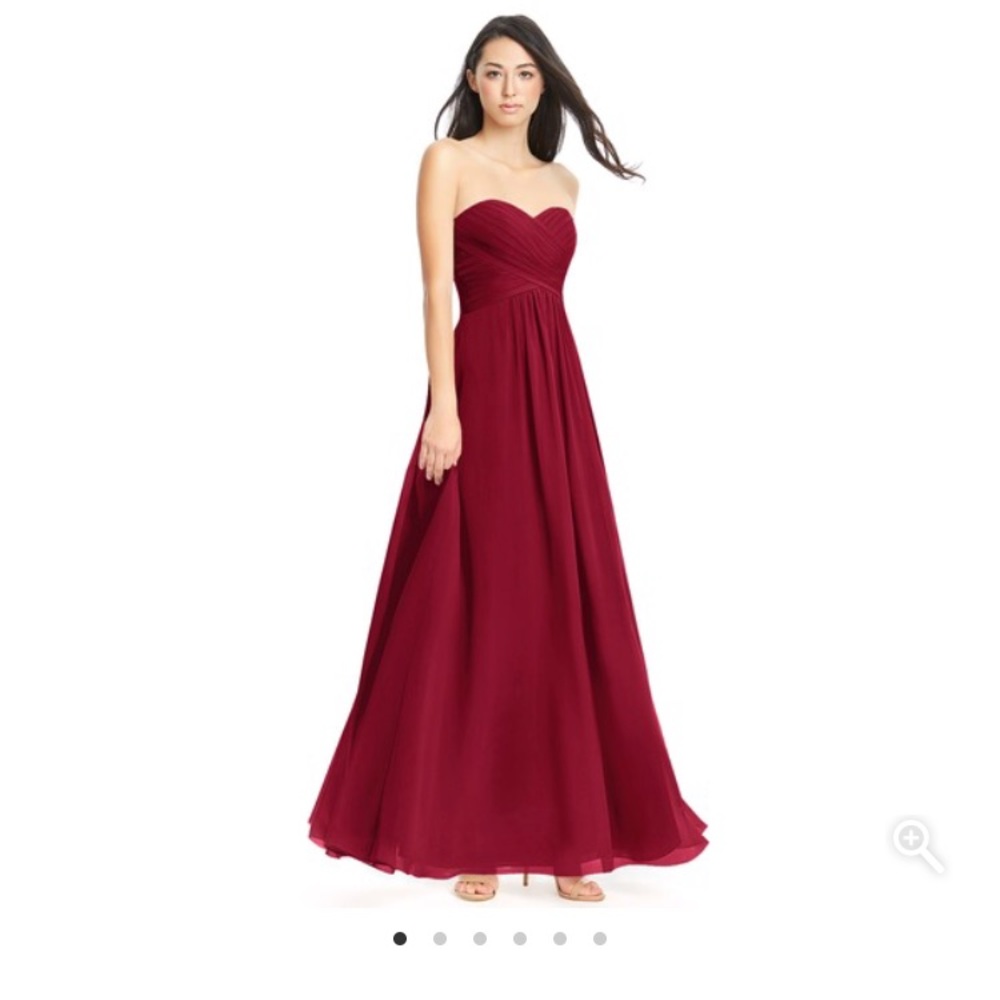 Azazie Yazmin burgundy size A6 dress