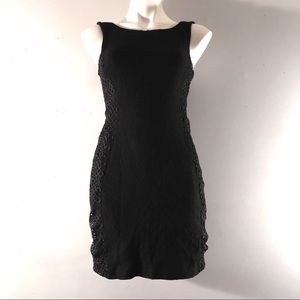 Black Crochet Accent Dress