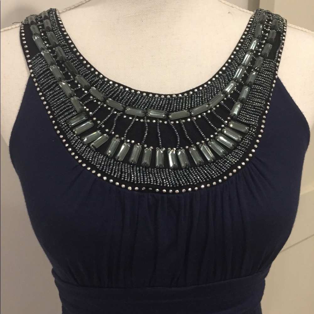 Soprano Navy Dress with Beautiful Detail