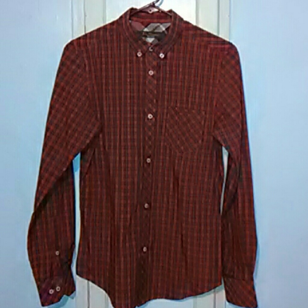 XS Men's Ben Sherman slim fit, orange long sleeve