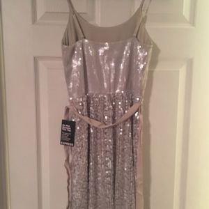 Express sequin off white dress small new with tags