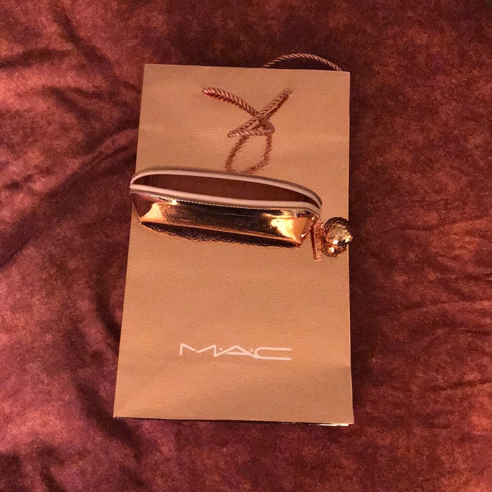 MAC Rose gold holiday bag & makeup bag