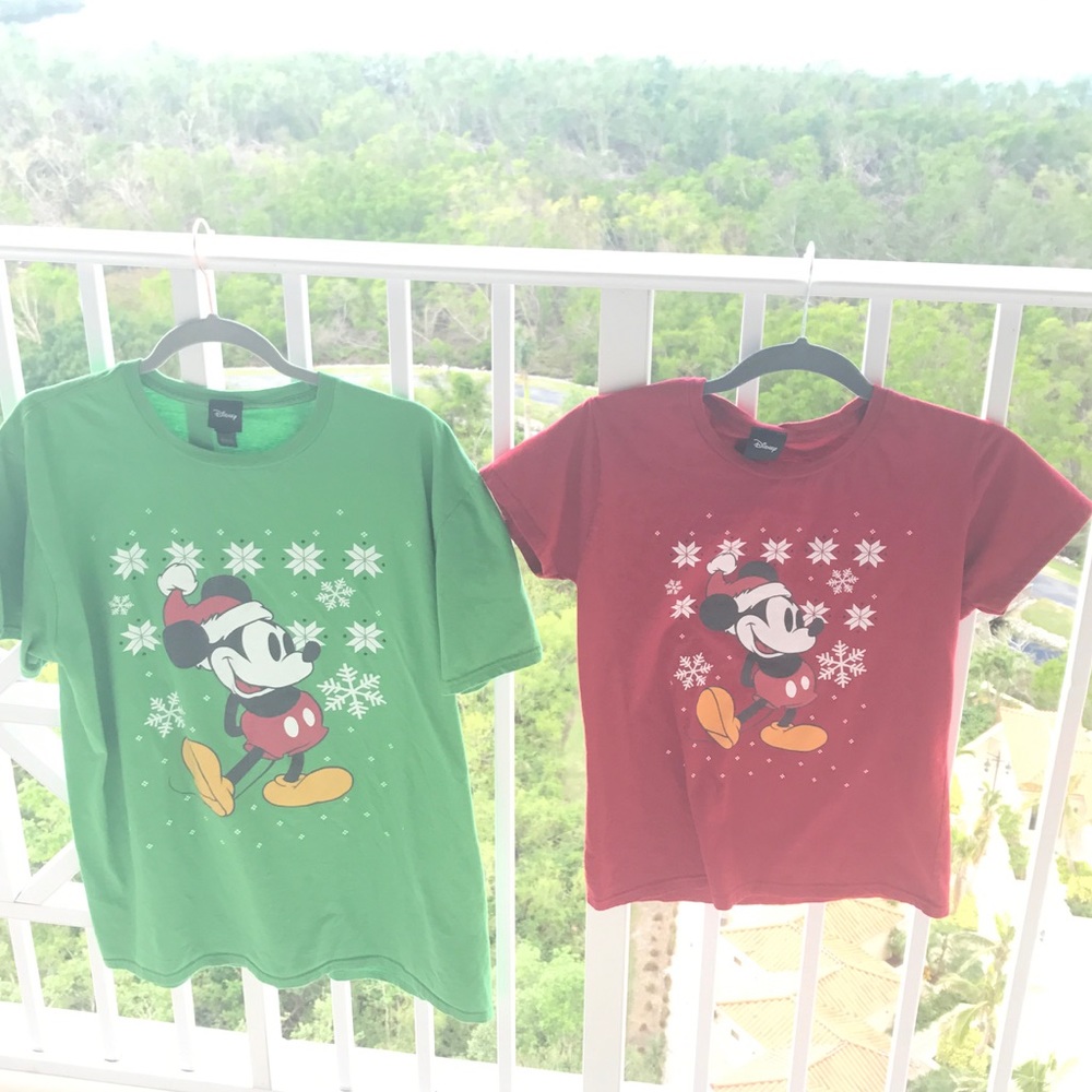 Mickey Disney brand Christmas shirts matching