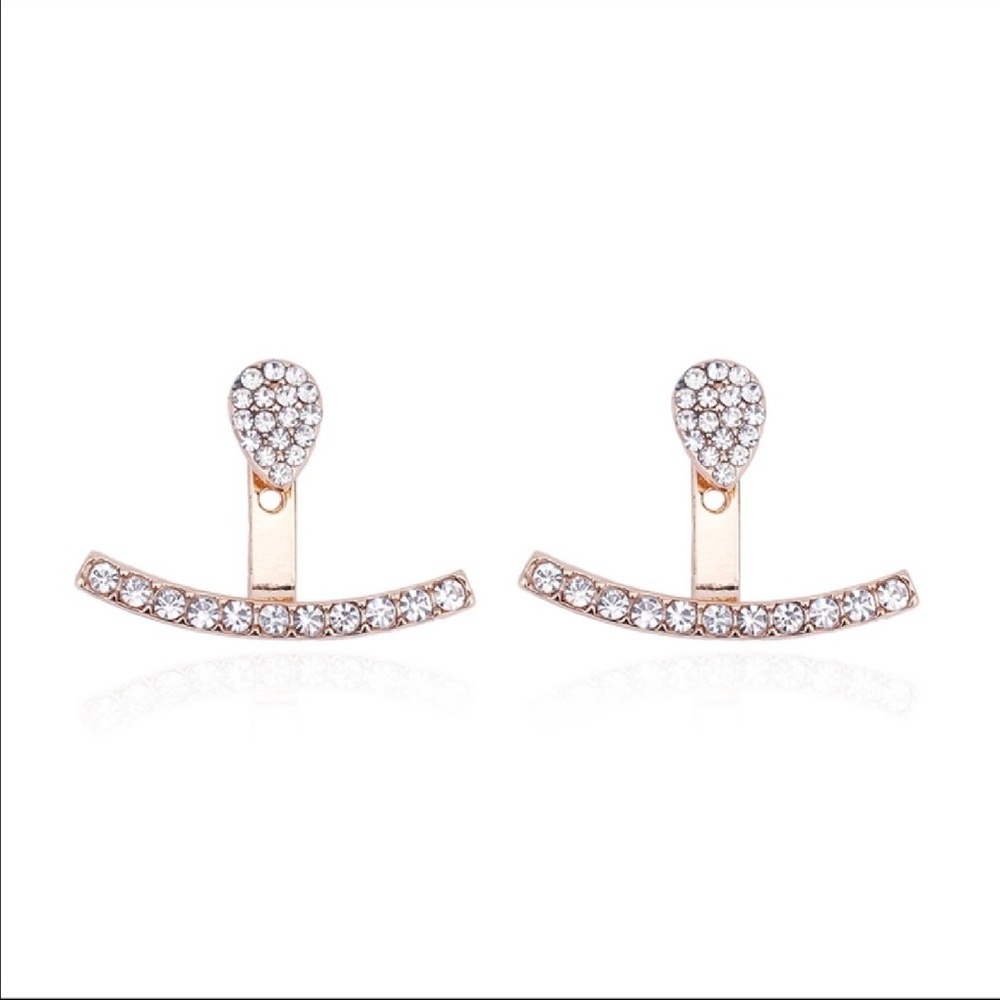 ONE LEFT! Gold Drop Earrings - Picture 2 of 3