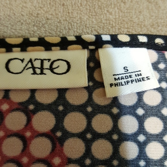 Cato 3/4 Length Sleeve Blouse w/Belt. Size Small - Picture 7 of 8