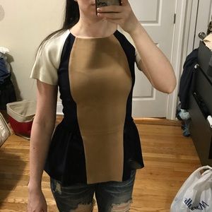 Rebecca Minkoff peplum colorblock top