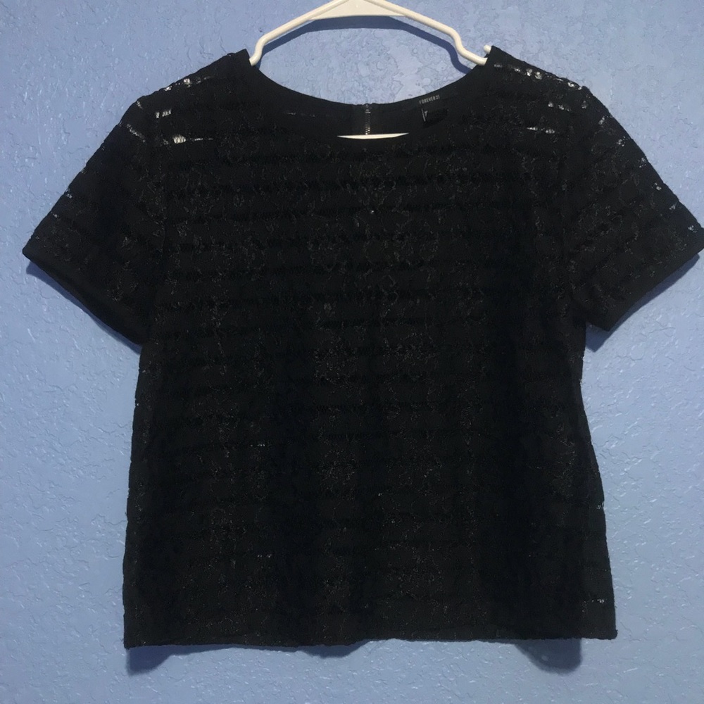 Forever 21 box crop Lace Blouse