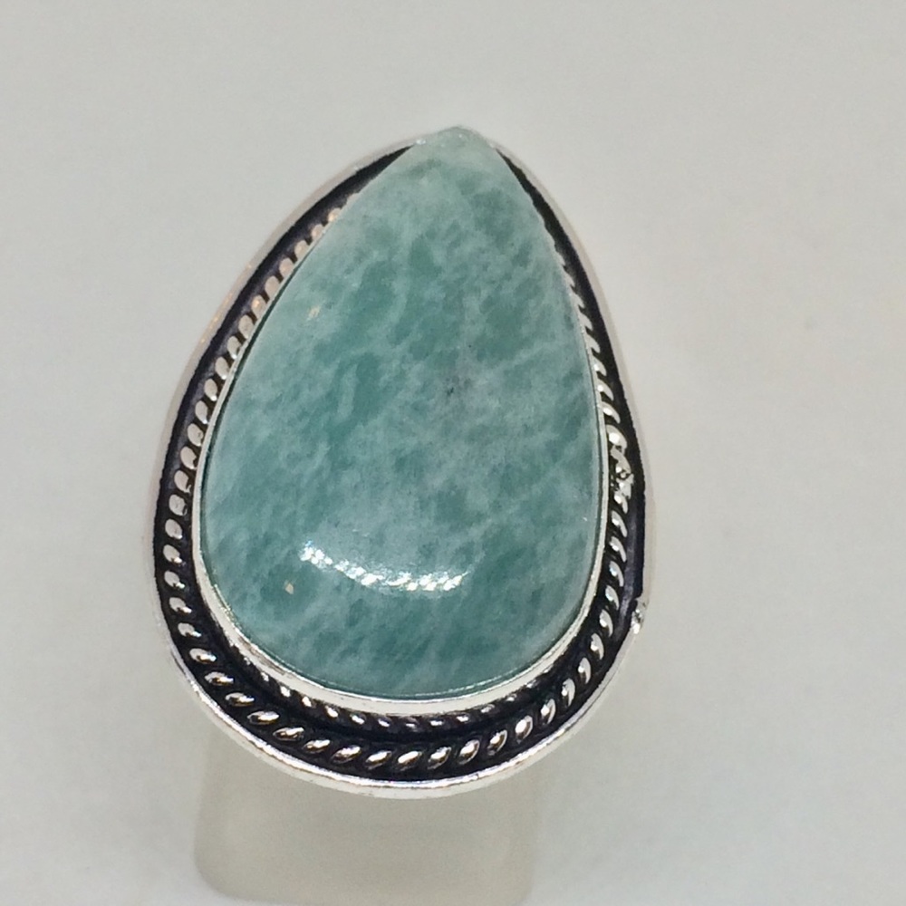 🏵💎AMAZONITE SIZE7.5 RING - Picture 5 of 8