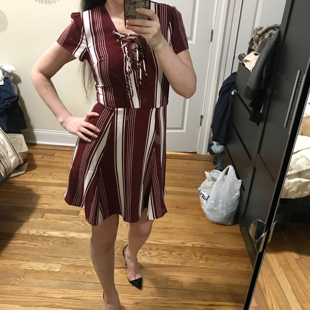 Lovers & friends tie front skater dress
