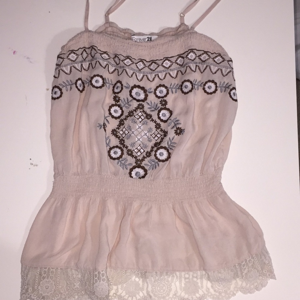 embroidered, lacey, tank top