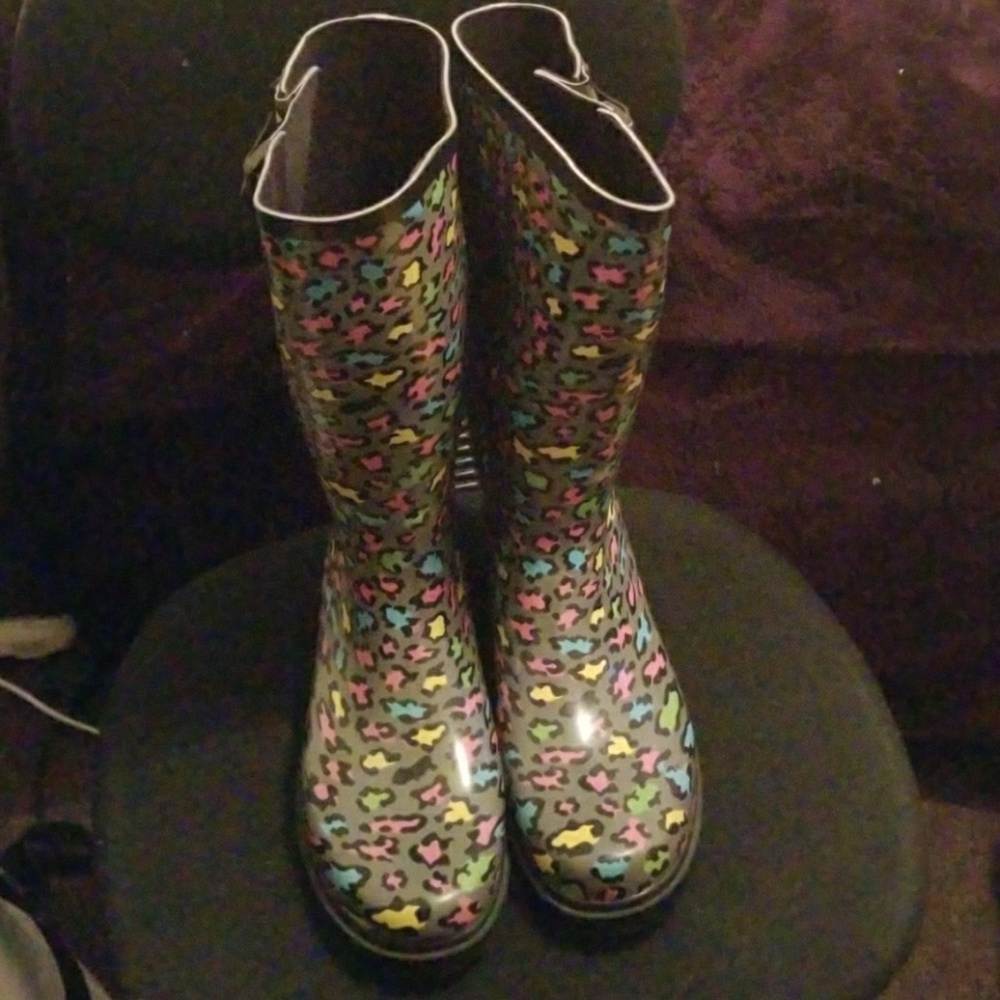 Colorful rain boots