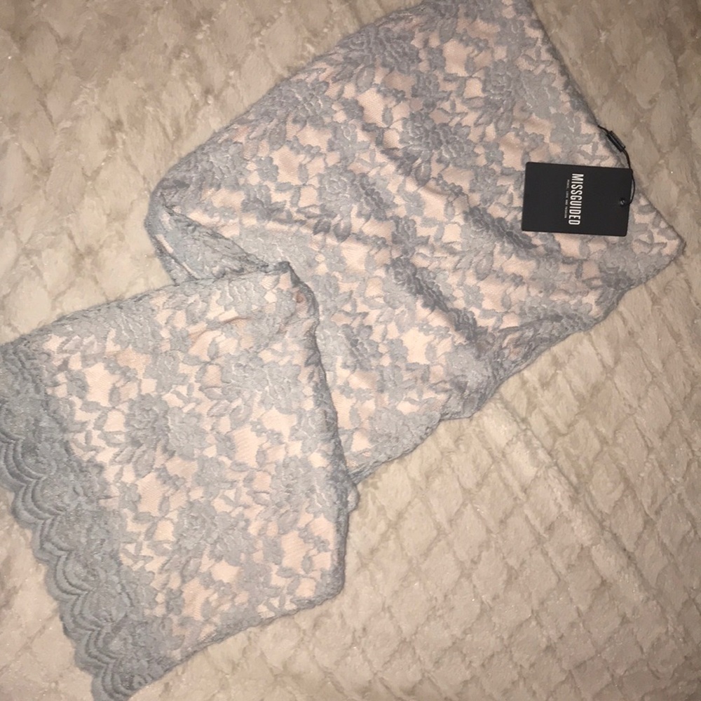 Missguided Lace Pencil Skirt