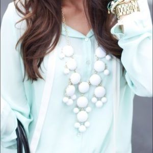 White and gold bubble necklace