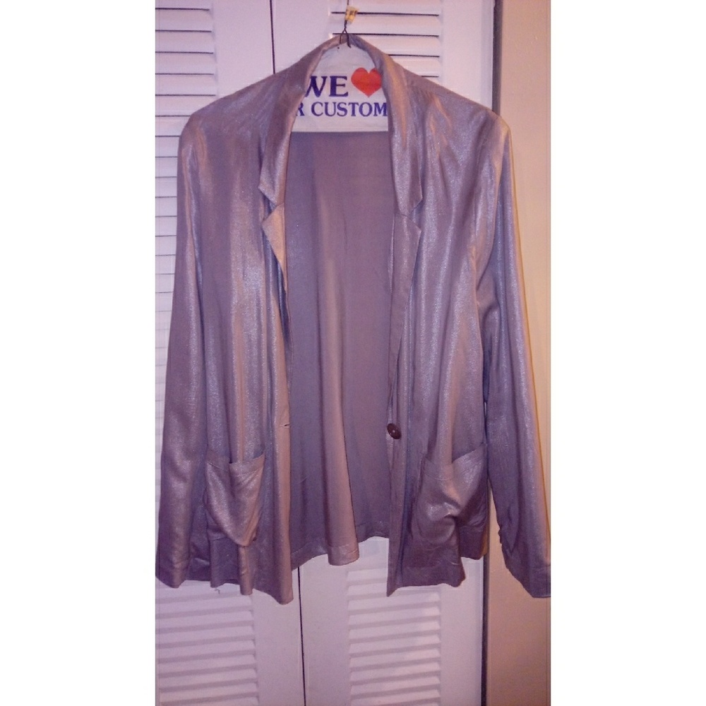 H&M Silver Metallic Blazer