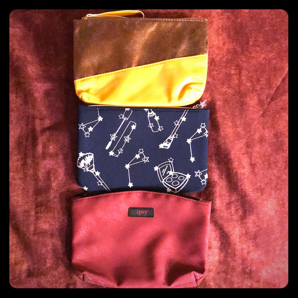 (3) Empty Ipsy makeup bags