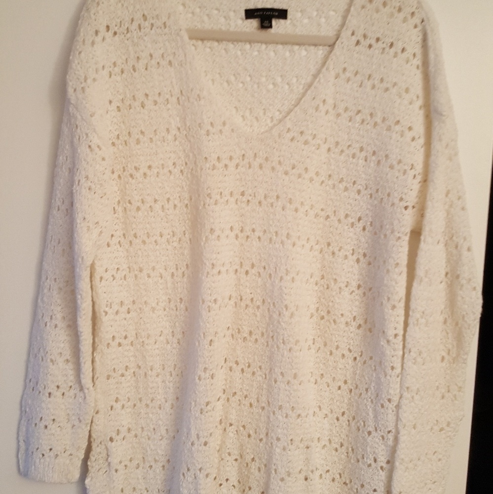 White Ann Taylor Sweater