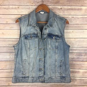 Merona denim jean vest