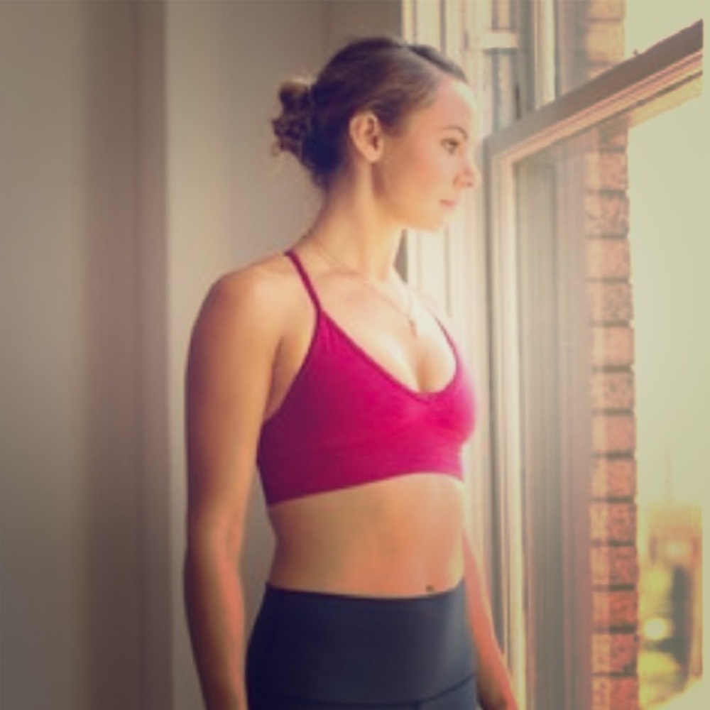 Lululemon Ebb to Street Bra- Cranberry