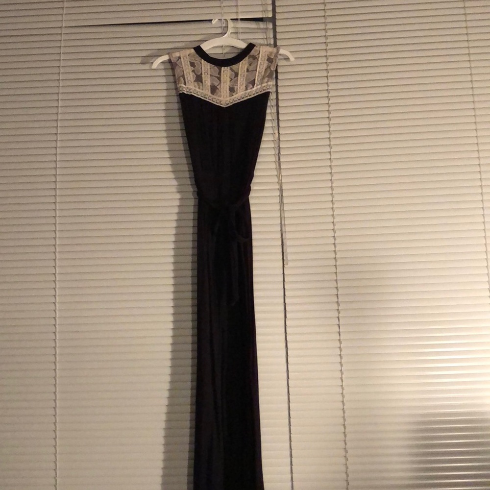 Black cotton maxi dress