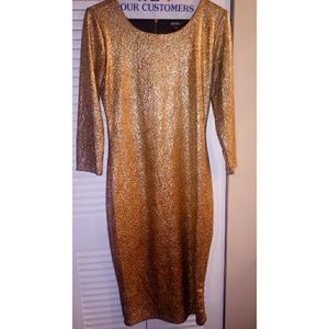 Gold Metallic Dress