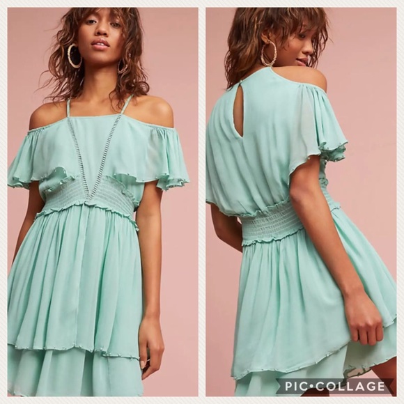 Anthropologie Dresses & Skirts - NWT Anthropologie Elisa Ruffled Dress Mint Sz M