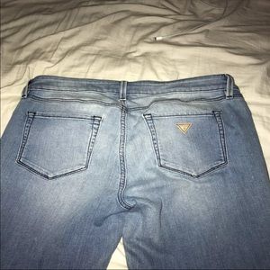 cropped denim guess jeans