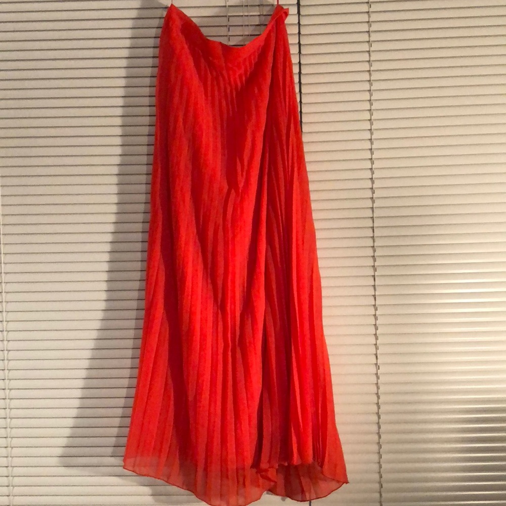 Coral color Maxi skirt