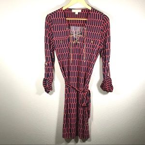 Michael kors red print dress