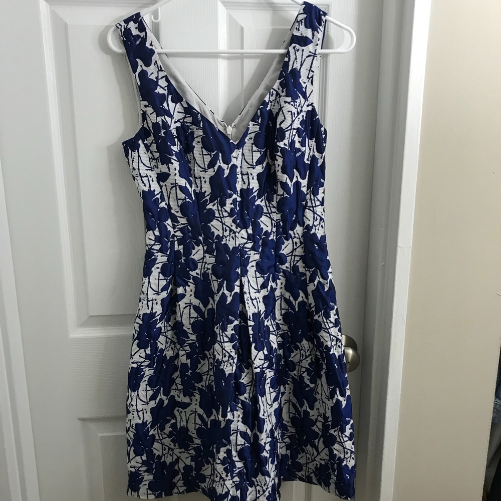 Adrianna Papell Floral Print A-Line Dress