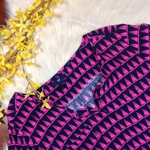 GAP | pink black sailboat print blouse