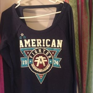American fighter long sleeve shirt