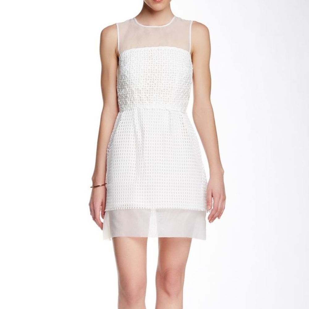 Glacier Wave White French Connection Dress Sz 0
