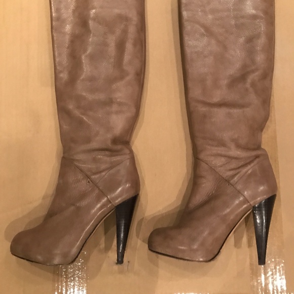 Dolce Vita Tan Taupe Heel Boots 6 - Picture 2 of 7