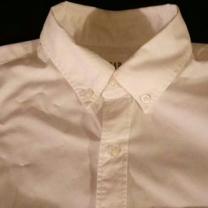 Gap White Long Sleeve Dressy Shirt