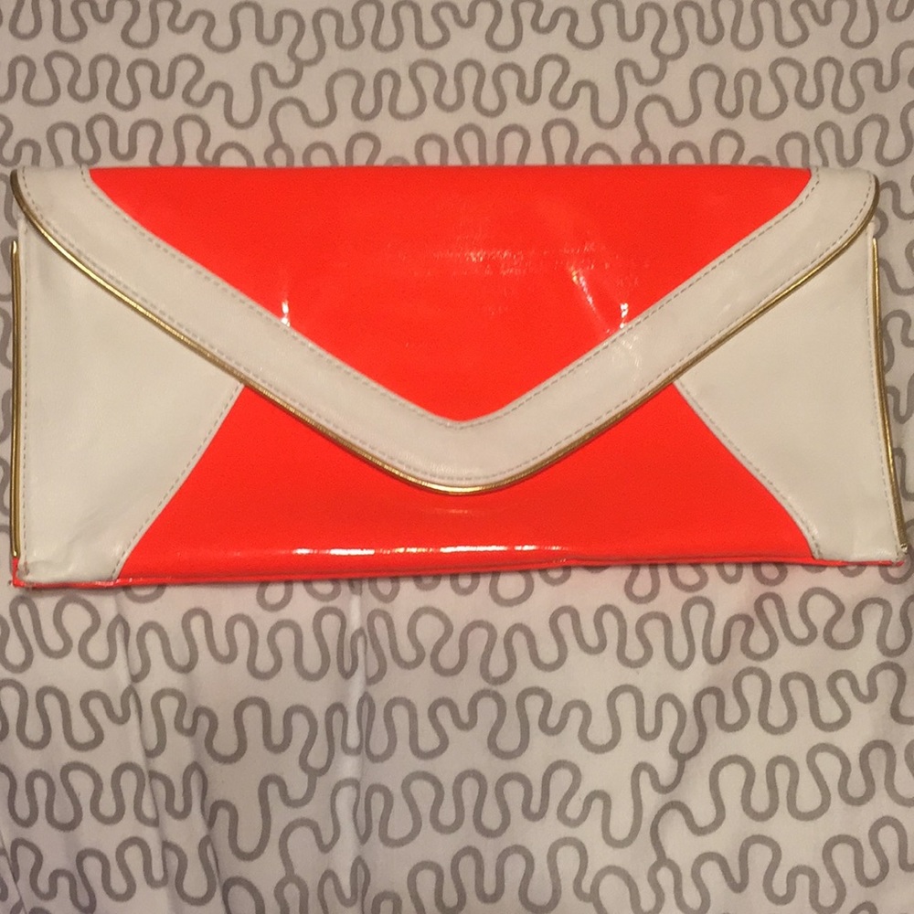 Orange/White Steve Madden Crossbody & Clutch