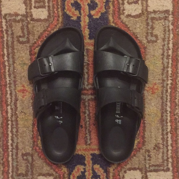 black foam birkenstocks