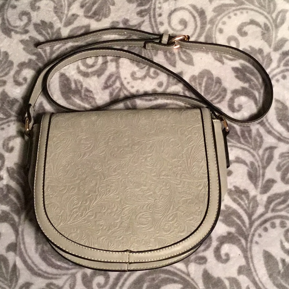 Beautiful worn once grey purse