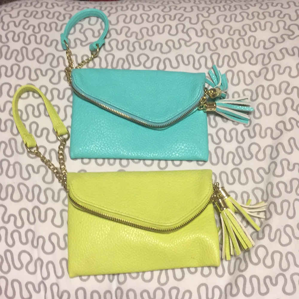 Lime Green & Aqua Wristlets from Maurices