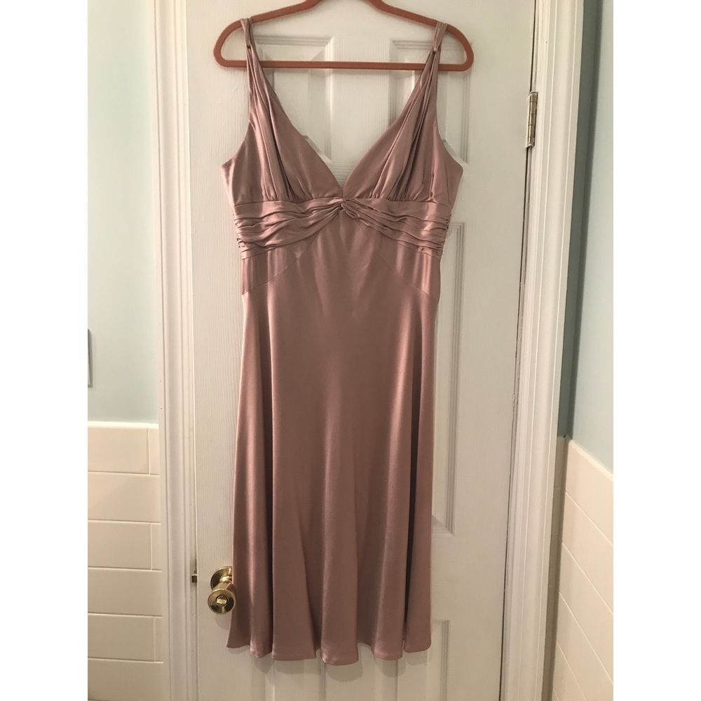Carmen Marc Valvo Collection- pink satin dress