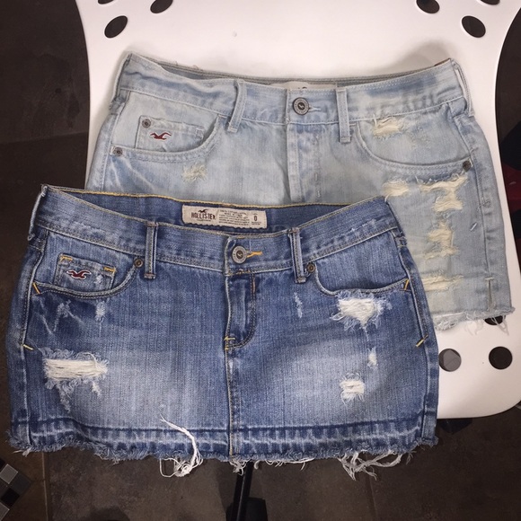 NWT Cute Hollister Jean Skirts! 2! - Picture 1 of 4